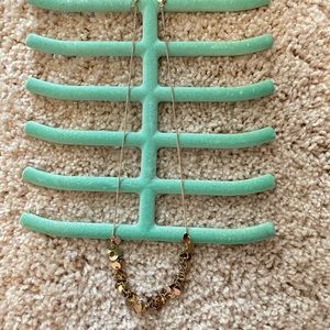 Dainty gold necklace with gold sequins